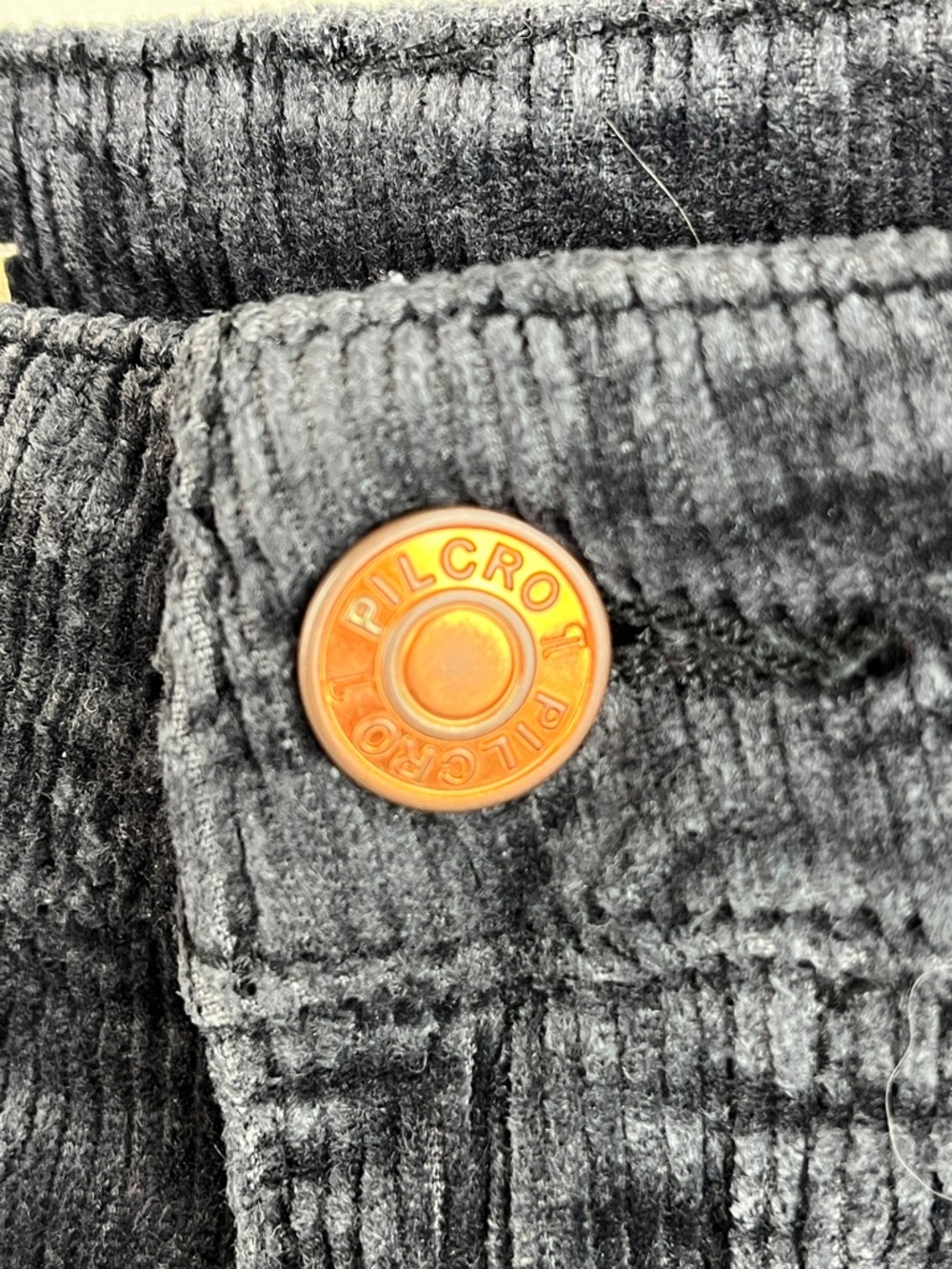 PILCRO BY ANTHROPOLOGIE THE ICON CORDUROY FLARE PANTS DARK GRAY SZ 28 31 inseam - Picture 6 of 14